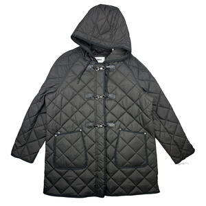 DKNY Quilted Toggle Jacket Brown Size XL